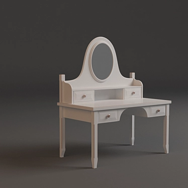 Rose Vanity for Little Princess 3D model image 1 