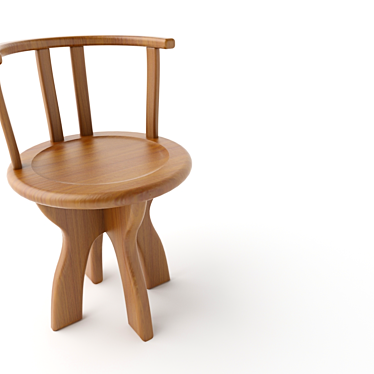  Wooden Chair 3D model image 1 