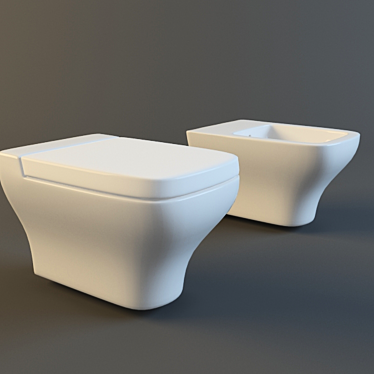 PuraVida Duravit Toilet & Bidet 3D model image 1 