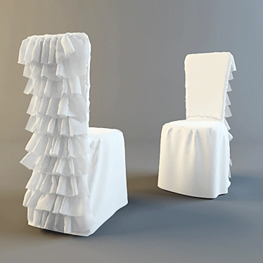 Stylish Fabric Chair Cover 3D model image 1 