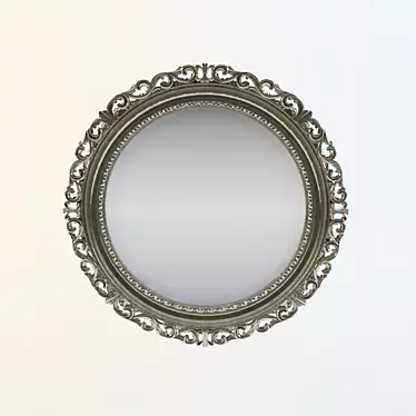 Classic Baroque Mirror with Intricate Textures 3D model image 1 