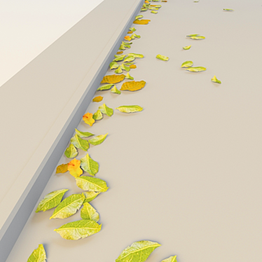 Autumn Bliss: Falling Leaves 3D model image 1 