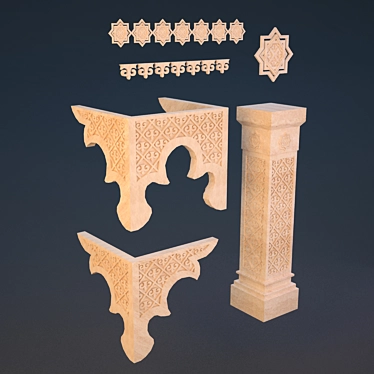 Arabian Flair: Exquisite Cultural Elements 3D model image 1 