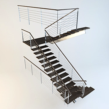 Modern Style Ladder 3D model image 1 