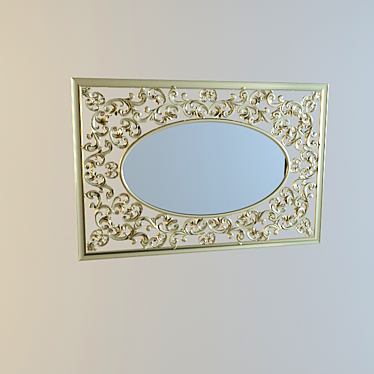 Elegant Intagli Mirror 126x82 3D model image 1 