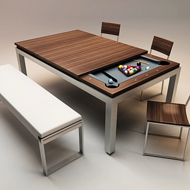 Fusion Table: The Ultimate Billiard Dining Experience 3D model image 1 