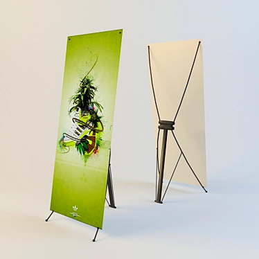 Dynamic Display Banner 3D model image 1 