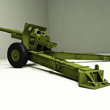 Powerful ML-20 Howitzer 3D model image 1 