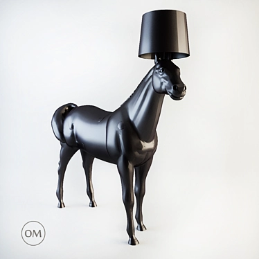 Majestic Horse Lamp 3D model image 1 