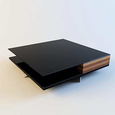 Contemporary Coffee Table with Textured Design 3D model image 1 