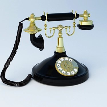  Vintage Phone: Retro Chic Communication 3D model image 1 