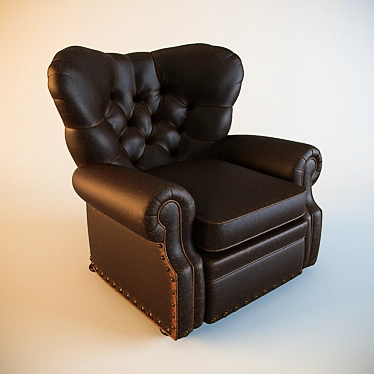 Elegant Churchill Recliner: Perfect for Reading 3D model image 1 