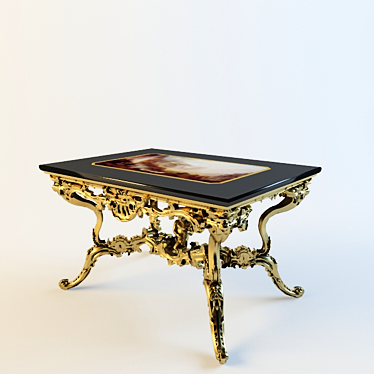 Vintage coffee table: exquisite craftsmanship 3D model image 1 