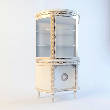 Elegant Display Cabinet 3D model image 1 