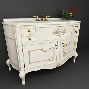 Modern Vanity Sink: Lineatre 3D model image 1 