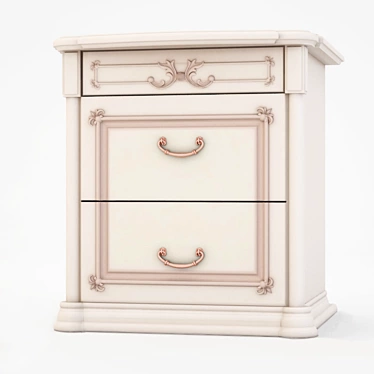 Camelia Louis Dupont Collection Bedside Table 3D model image 1 