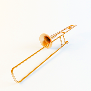 Vibrant 3D Trombone with VRay 3D model image 1 