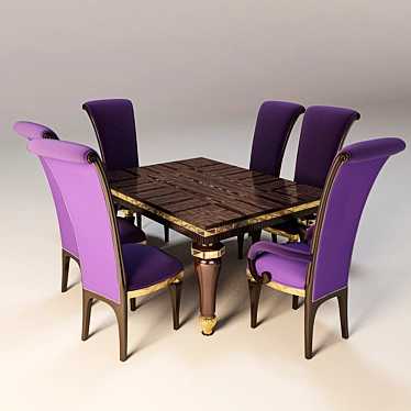 Italian Inspired Art Deco Table 3D model image 1 