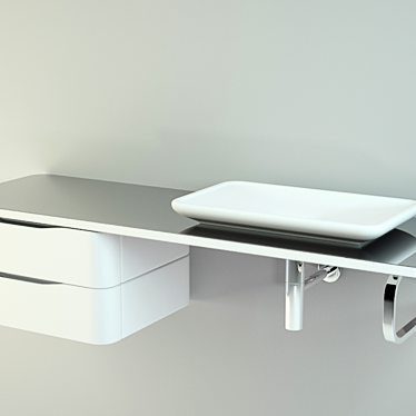 Duravit Sink with Countertop | 415x695 Size | 1760x550 Countertop 3D model image 1 