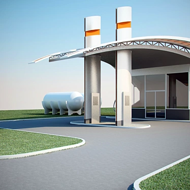 Title: Gas Fill Station 3D model image 1 