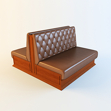 Cafe-Ready Double Sofa 3D model image 1 