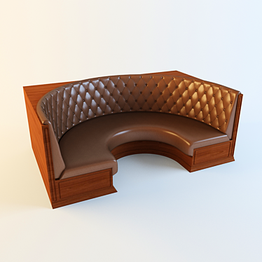 Elegant Half-Moon Sofa 3D model image 1 