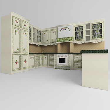 kitchen with painted facades