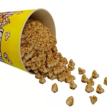 Delightful Crunchy Popcorn 3D model image 1 