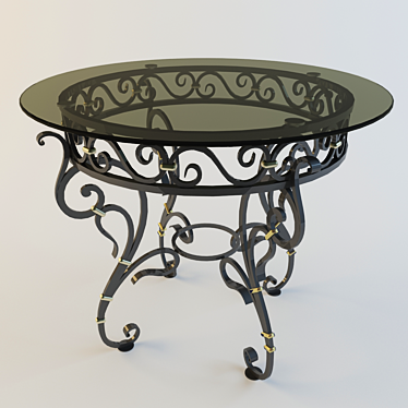 Custom Forged Table 3D model image 1 