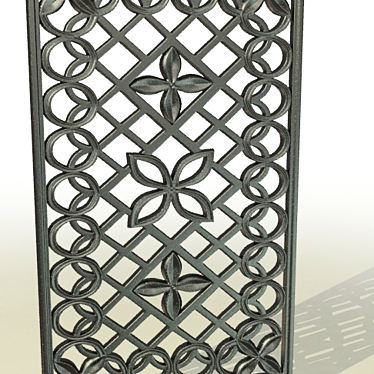 Elegant Ringed Grille 3D model image 1 