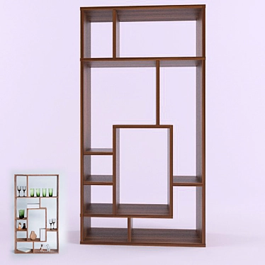 Authentico Wood Multitask Shelf 3D model image 1 