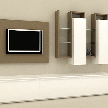 Milan-inspired TV Stand 3D model image 1 