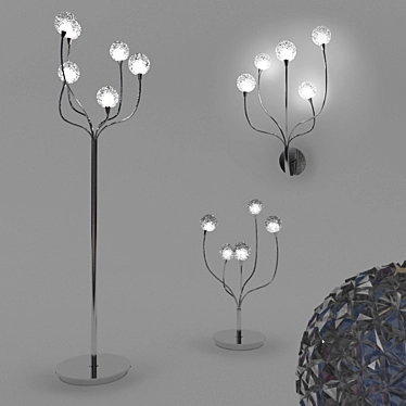  Lussole LSX KERNEL/Maggiolata Collection: Floor Lamp, Table Lamp, Wall Sconce - Contemporary Style 3D model image 1 