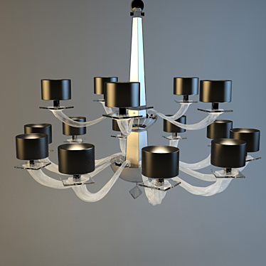 Elegant Crystal Chandelier 3D model image 1 