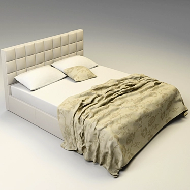 Title: Oversized Zanotta Bed 3D model image 1 