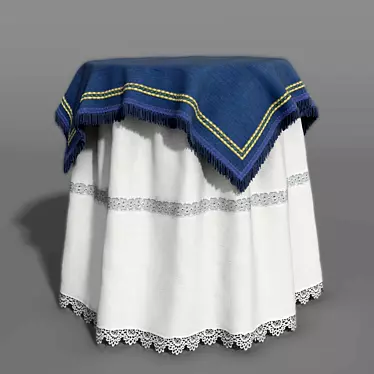 Elegant Tablecloth Collection 3D model image 1 