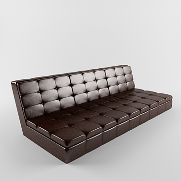 Cozy Comfort 3-Seater Sofa 3D model image 1 