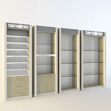 Title: Boutique Display Rack with Built-in Lighting 3D model image 1 