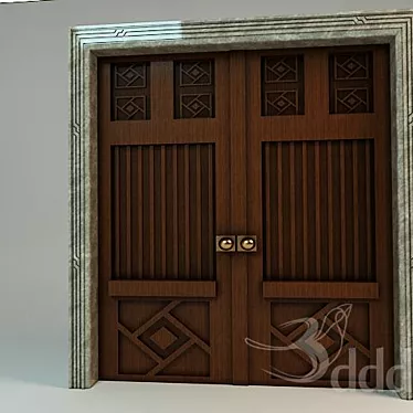 Elegant Islamic Door: 3dsmax 2008 Vray 3D model image 1 