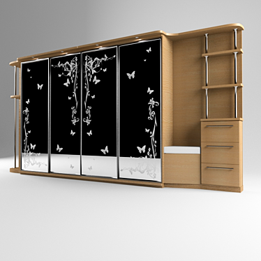 Modern Wardrobe Closet 3D model image 1 