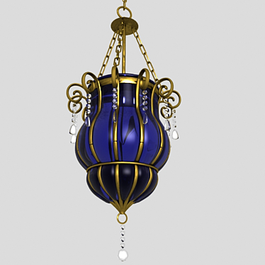 Elegant Kitchen Chandelier 3D model image 1 