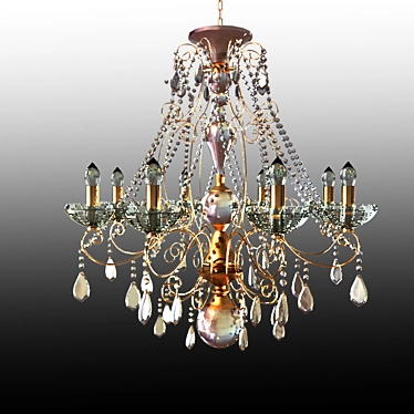 Classic Elegance Chandelier 3D model image 1 