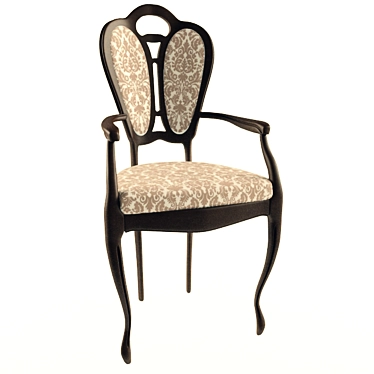 Classic Chair with Handles 3D model image 1 