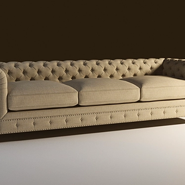 Exquisite Tobacco Lounge Sofa 3D model image 1 