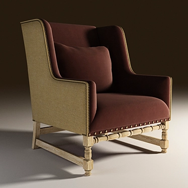 Antwerpen Arm Chair: Timeless Elegance for Your Home. 3D model image 1 