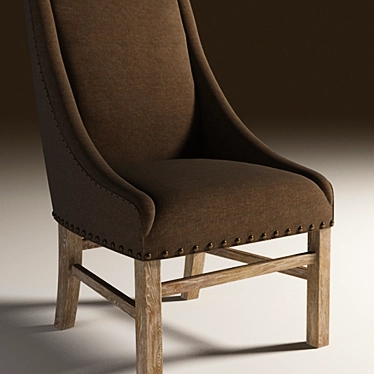 Modern Trestle Chair: OM Curation 3D model image 1 