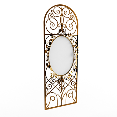 Handcrafted Reflective Wonder: Forged Mirror 3D model image 1 