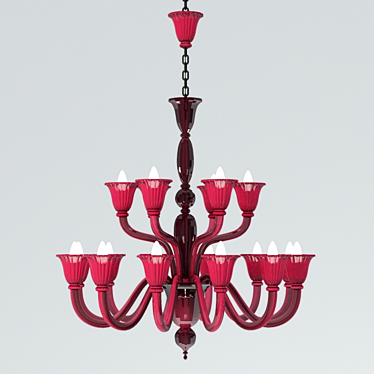 Elegant Crystal Chandelier 3D model image 1 