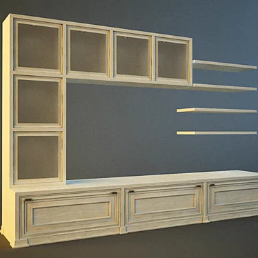 Custom-Sized Mr. Doors TV Furniture 3D model image 1 