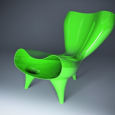 Modern Felt Chair: Stylish Comfort 3D model image 1 